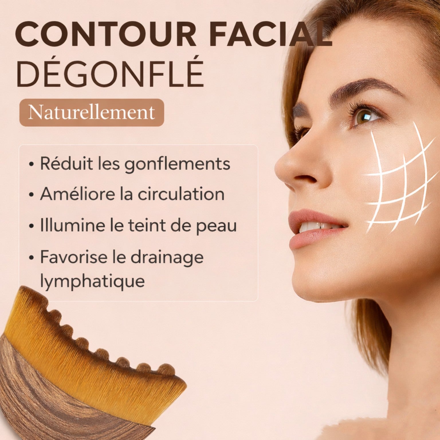 Lunyae - Brosse de Drainage Lymphatique Visage